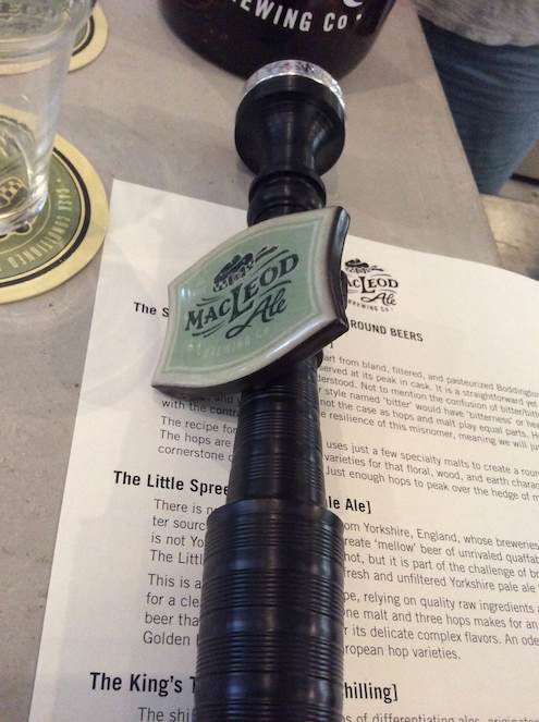 No bagpipes were harmed to make this tap handle