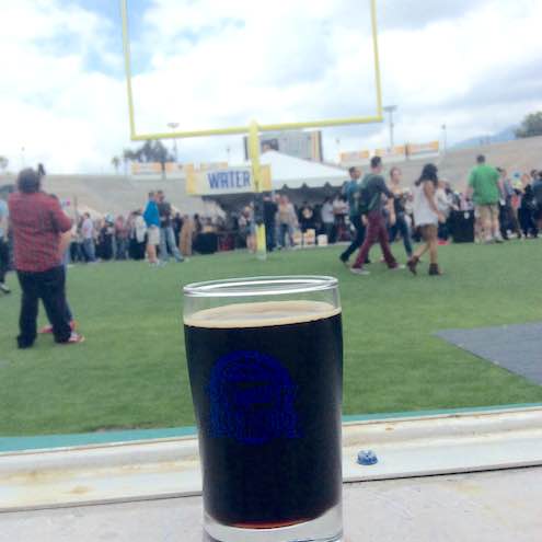 I just couldn't capture the right angle that got the goal posts and the beer but I still like the idea.